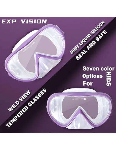 Máscara de Buceo para Niños EXP VISION 1700k Antivaho