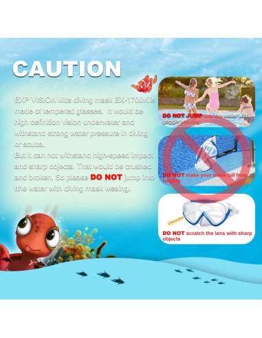 Máscara de Buceo para Niños EXP VISION 1700k Antivaho