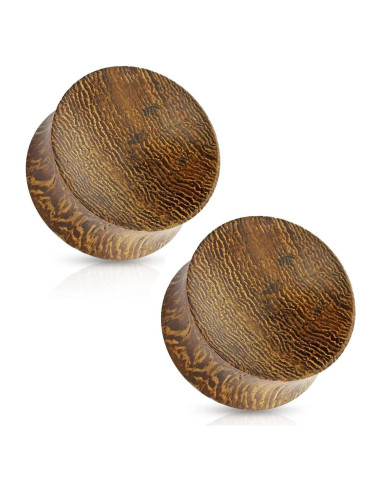Bujes de Silla Cóncavos de Madera Orgánica Pierced Owl - Par
