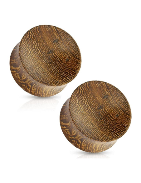 Bujes de Silla Cóncavos de Madera Orgánica Pierced Owl - Par