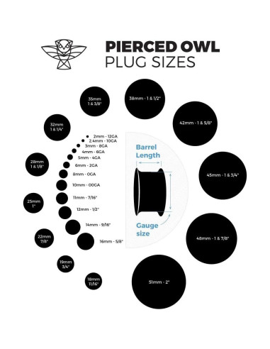 Bujes de Silla Cóncavos de Madera Orgánica Pierced Owl - Par