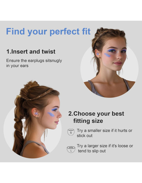 Tapones para oídos Yawsoy alta fidelidad 18-25 dB azul