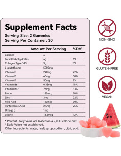 Gomitas de Colágeno Laicuherb 60 Unidades Sabor Sandía 2