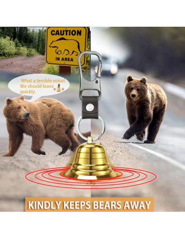 Campana de Oso Ruidosa NedFoss 120dB con Silbato y Mosquetón