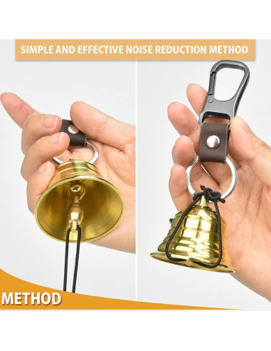 Campana de Oso Ruidosa NedFoss 120dB con Silbato y Mosquetón