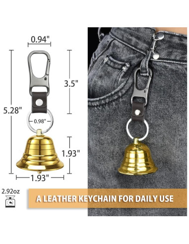 Campana de Oso Ruidosa NedFoss 120dB con Silbato y Mosquetón