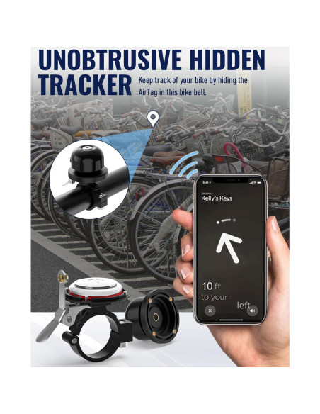 Timbre de bicicleta VICTGOAL VGA802 con soporte para AirTag