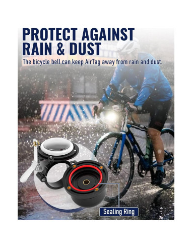 Timbre de bicicleta VICTGOAL VGA802 con soporte para AirTag