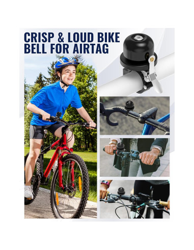 Timbre de bicicleta VICTGOAL VGA802 con soporte para AirTag