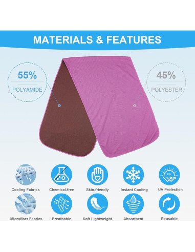 Toalla de Enfriamiento U-pick 10 Unidades 101.6x30.5 cm Microfibra