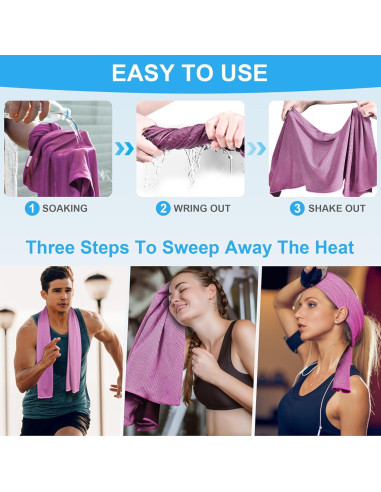 Toalla de Enfriamiento U-pick 10 Unidades 101.6x30.5 cm Microfibra