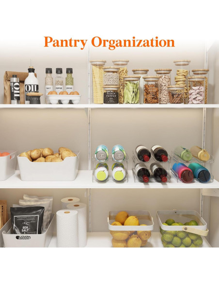 Soporte Apilable para 4 Botellas de Vino Lifewit - Plástico Transparente