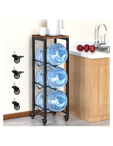 Soporte para Botellas de Agua Mlinavn 3 Niveles Marrón