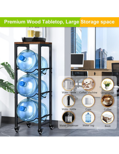 Soporte para Botellas de Agua Mlinavn 3 Niveles Marrón