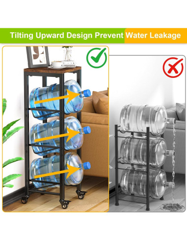 Soporte para Botellas de Agua Mlinavn 3 Niveles Marrón