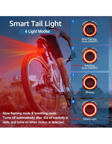 Luz Trasera Inteligente NineLeaf KS-SF33R con Alarma 113dB