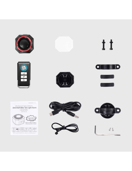 Luz Trasera Inteligente NineLeaf KS-SF33R con Alarma 113dB