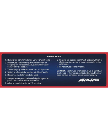 Kit de Reparación de Parches RocRide 16 Piezas para Bicicletas