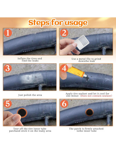 Kit de reparación de neumáticos de bicicleta Psyqtsuary 96 piezas