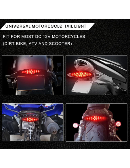 Luz Trasera LED QUASCO Ahumada 12V para Motocicleta y ATV