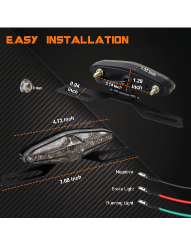 Luz Trasera LED QUASCO Ahumada 12V para Motocicleta y ATV