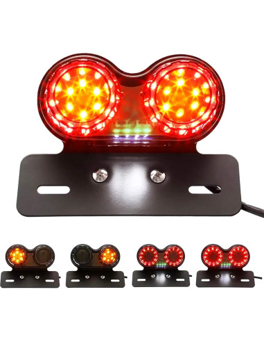 Luz Trasera LED WELNENT 12V Impermeable para Motocicletas