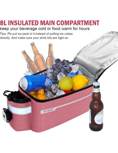 Bolsa de Maletero RAYMACE con Luz LED y Aislamiento 8L