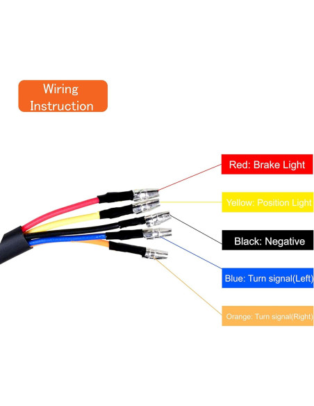 Luz Trasera LED WELNENT 12V Impermeable para Motocicletas