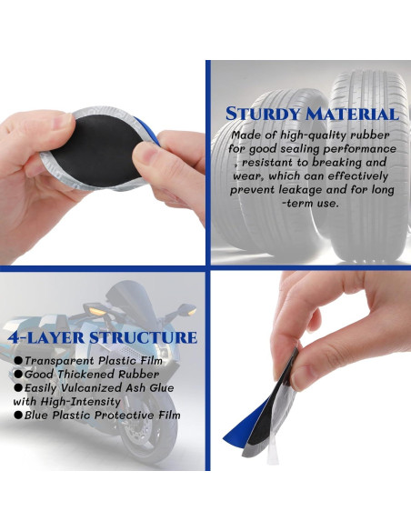 80 Parches de Reparación de Neumáticos Acshio 58mm Caucho