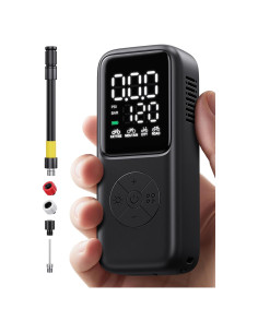 Mini Bomba Eléctrica de Bicicleta GPUTEK 120 PSI con Manómetro