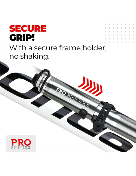 Bomba de Bicicleta Mini Pro Bike Tool con Manómetro 100 PSI