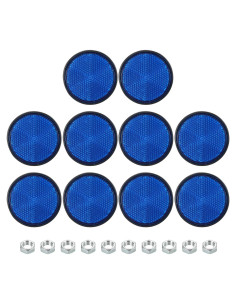Reflectores Traseros PATIKIL 10 Pcs Azul para Motocicleta