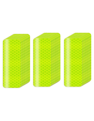 Cinta Reflectante 30 PCS Verde Fluorescente 3x8 cm para Seguridad