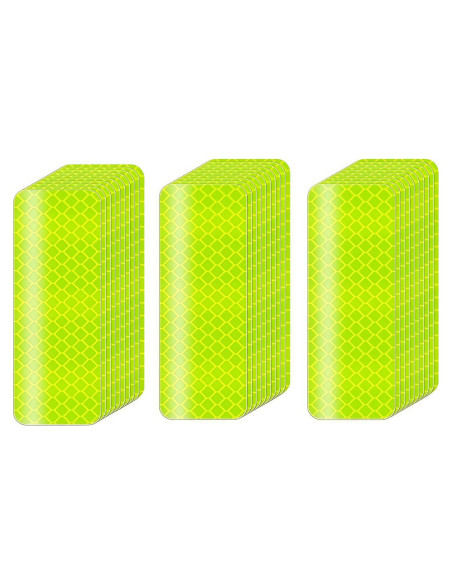 Cinta Reflectante 30 PCS Verde Fluorescente 3x8 cm para Seguridad Cinta Reflectante 30 PCS Verde Fluorescente 3x8 cm para Seguridad