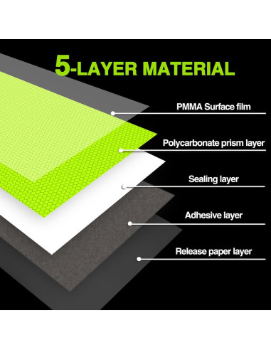 Cinta Reflectante 30 PCS Verde Fluorescente 3x8 cm para Seguridad