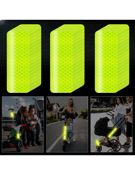 Cinta Reflectante 30 PCS Verde Fluorescente 3x8 cm para Seguridad Cinta Reflectante 30 PCS Verde Fluorescente 3x8 cm para Seguridad