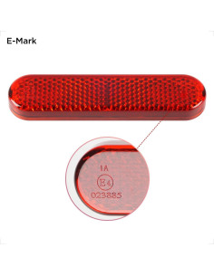 Reflectores Rojos Autoadhesivos Evermotor 8.7 cm para Motocicleta 2