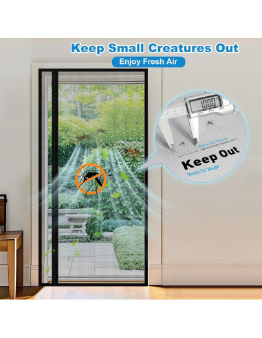 Puerta de Pantalla Magnética HOMWMPA 36x80 cm Gris