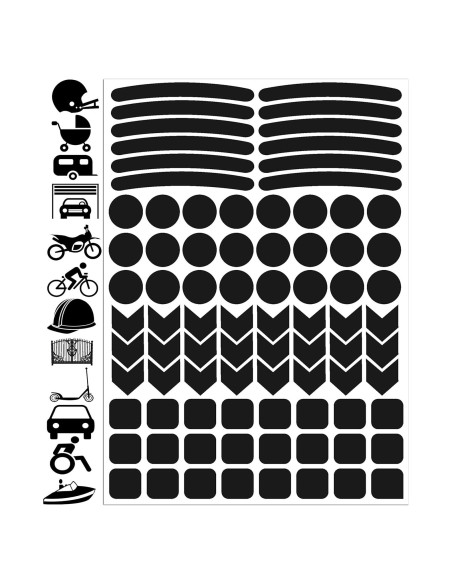 84 Calcomanías Reflectantes SkinoEu para Bicicleta y Moto