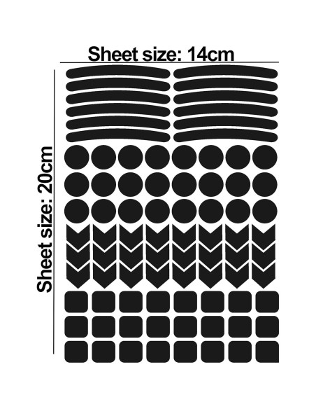 84 Calcomanías Reflectantes SkinoEu para Bicicleta y Moto