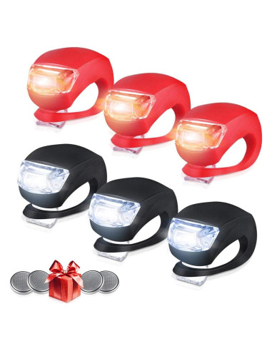 Juego de 6 Luces LED para Bicicleta Bestlsy - Impermeables