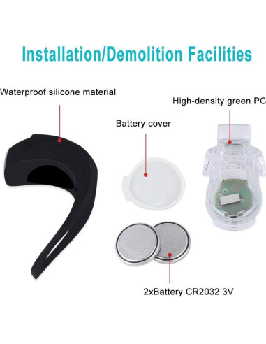 Juego de 6 Luces LED para Bicicleta Bestlsy - Impermeables