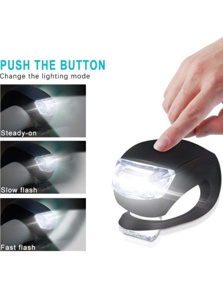 Juego de 6 Luces LED para Bicicleta Bestlsy - Impermeables