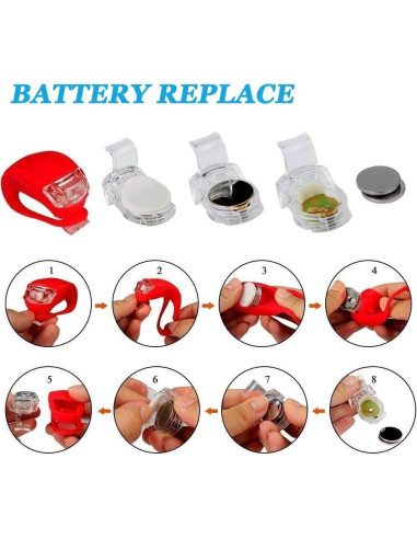 Juego de 6 Luces LED para Bicicleta Bestlsy - Impermeables