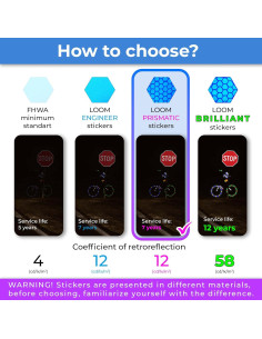 Calcomanías Reflectantes LOOM para Bicicletas 18pc Azul 2