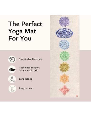 Alfombrilla de Yoga Shakti Warrior Chakra Ecológica 182.88x60.96cm