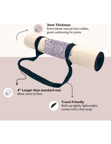 Alfombrilla de Yoga Shakti Warrior Chakra Ecológica 182.88x60.96cm