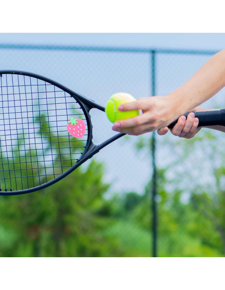 Amortiguador de Choque para Raqueta de Tenis YARNOW Fresa Rosa