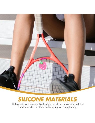 Amortiguador de Choque para Raqueta de Tenis YARNOW Fresa Rosa
