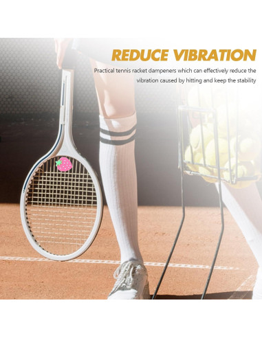 Amortiguador de Choque para Raqueta de Tenis YARNOW Fresa Rosa